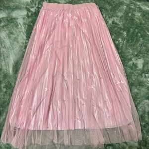 Elegant Pink Tulle Skirt